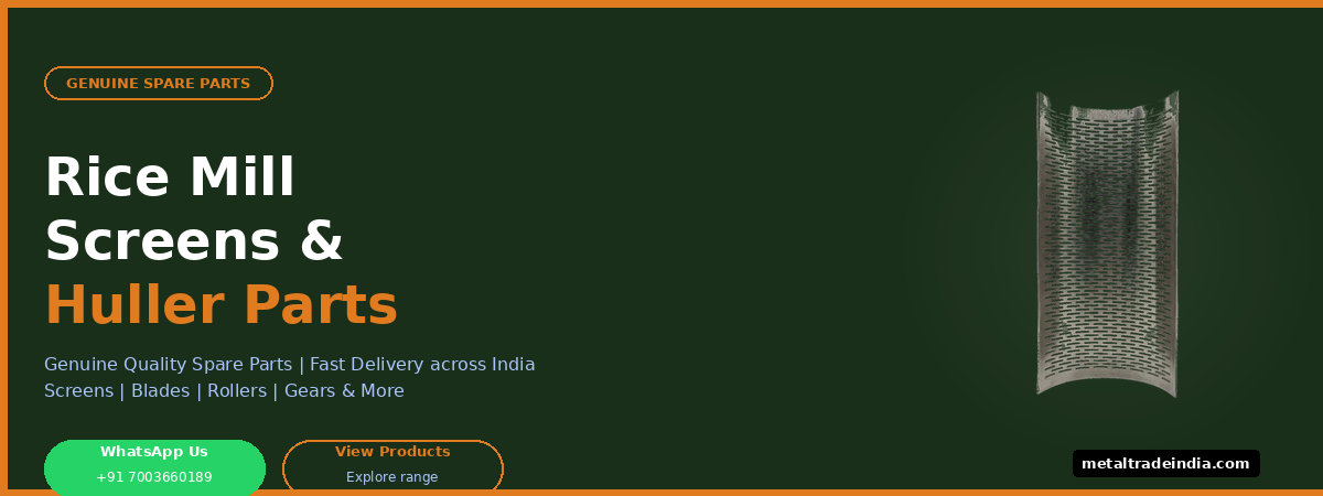 Rice Mill Machine Supplier India - Metal Trade India